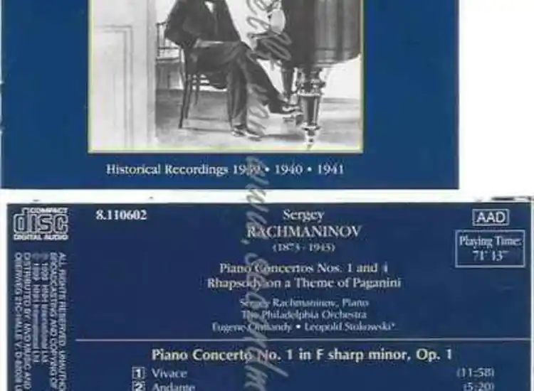 CD--S. RACHMANINOFF, L. STOKOWSKI,  --GREAT PIANISTS EDITION - ansehen
