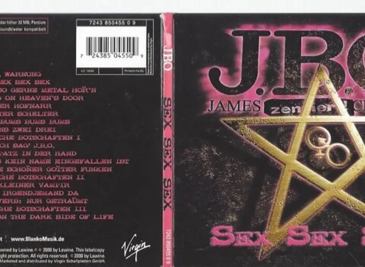 CD--J.B.O. -- -- SEX,SEX,SEX--JAMES ZENSIERT ORCHESTER ansehen