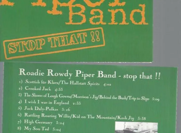 CD-- THE ROADIE ROWDER PIPER BAND STOP THAT ansehen