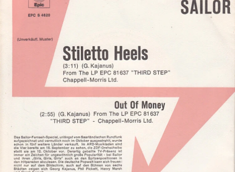"7"", Single, Promo Sailor - Stiletto Heels" ansehen